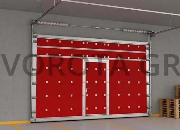Противопожарные ворота Alutech красные 2900х3200